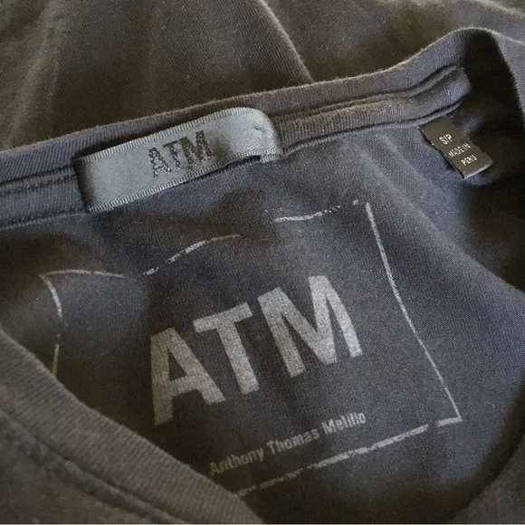 ATM Anthony Thomas Melillo Black Long Sleeve Fitted Shirt - Picture 6 of 8